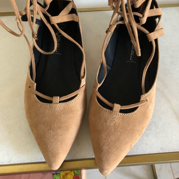 Jeffery Campbell Atrium Camel Gladiator Flats - Picture 7 of 8